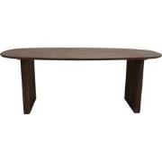 Eettafel Donkerbruin Mangohout Ovaal - 180x90x76cm - Aya