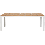 Issey aluminium tuintafel beige met polywood tafelblad - 205 x 90 cm