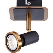 XZIBIT 1L GU10 LED 5W dim incl, zwart / brons