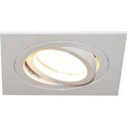 Lina vierkant witte inbouwspot  + GU10 5W