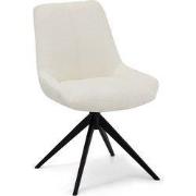 Eetkamerstoel Stof Wit - Draaibaar - Excl. Armleuning - Helena - Set v...