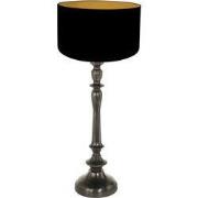 Anne Lighting - tafellamp - Bois - zwart - hout linnen - Ø 30cm - E27 ...