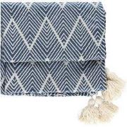 QUVIO Tafelkleed -  200 x 135 cm - Grafische print - Katoen - Grijsbla...