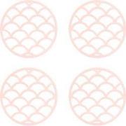 Krumble Siliconen pannenonderzetter rond met schubben patroon - Roze -...