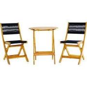 SenS-Line - Lanzarote Bistroset - Zwart en Bruin - 3-delig