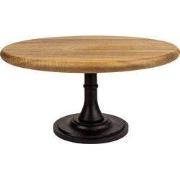 Krumble Taartplateau hout met zwarte poot - 29 x 15 cm