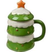 Clayre & Eef Mok Kerstboom 350 ml Groen Keramiek