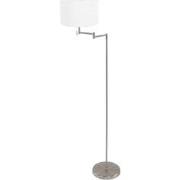 Mexlite - vloerlamp - Bella - staal - linnen metaal - Ø 45cm - E27 - 3...
