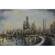 Clayre & Eef Muurdecoratie  120x80 cm Grijs Ijzer Vierkant Wanddecorat...