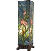 Lumilamp Tiffany Tafellamp 17x17x58 cm Groen Roze Glas Tulpen