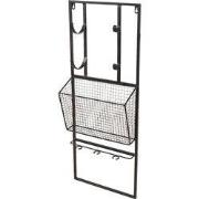 Clayre & Eef Wijnrek  32x12x82 cm Zwart Ijzer Wandrek