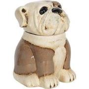Clayre & Eef Beeld Hond 20x18x26 cm Bruin Beige Keramiek beeld decorat...