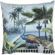 Clayre & Eef Sierkussen  45x45 cm Blauw Synthetisch Vierkant Pauw Kuss...