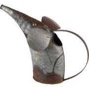 Clayre & Eef Decoratie Gieter Muis 40x15x30 cm Grijs Metaal Muis Plant...
