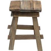 Clayre & Eef Plantentafeltje  15x15x21 cm Bruin Hout Vierkant Plantens...