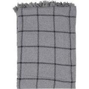 Clayre & Eef Plaid  125x150 cm Grijs Katoen Strepen Deken