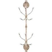 Clayre & Eef Wandkapstok  28x22x100 cm Wit Ijzer