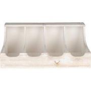 Clayre & Eef Bestekbak  41x28x17 cm Wit Hout Rechthoek Besteklade