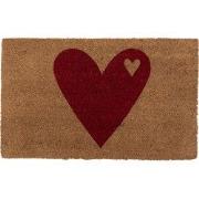 Clayre & Eef Deurmat 75x45 cm Bruin Kokosvezel PVC Harten Kokosmat