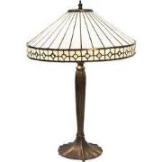 Lumilamp Tiffany Tafellamp Ø 40x58 cm Wit Beige Glas