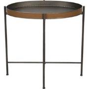 Clayre & Eef Bijzettafel  69x47x66 cm Bruin Ijzer Ovaal