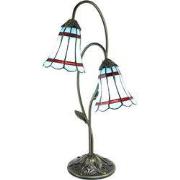 Lumilamp Tiffany Tafellamp 61 cm Blauw Bruin Polyresin