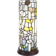 Lumilamp Tiffany Tafellamp Ø 15x36 cm Blauw Wit Glas