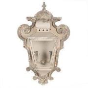 Clayre & Eef Wandlamp  43x16x68 cm  Beige Grijs Hout Ijzer Muurlamp