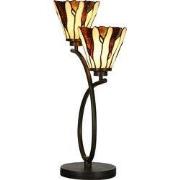 Lumilamp Tiffany Tafellamp 46x28x63 cm Beige Glas