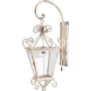 Clayre & Eef Wandlamp  31x39x79 cm Beige IJzer Glas Muurlamp