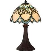 Lumilamp Tiffany Tafellamp Ø 25x42 cm Beige Blauw Glas