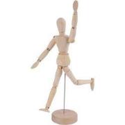 Decopatent® - Houten Tekenpop 40 CM - Schilderen - Manikin - Schets - ...