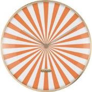Karlsson - Wandklok Candy Swirl Dome - Bright orange & white- Ø40cm