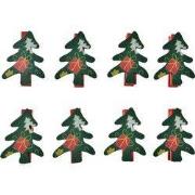 Clayre & Eef Decoratieve Knijpers 3x1x4 cm Groen Hout Kerstbomen