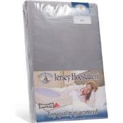 H&D Dubbel Jersey Hoeslaken - Grijs Eenpersoons 90x200cm - 100% Katoen...