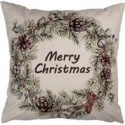 Clayre & Eef Kussenhoes 45x45 cm Beige Polyester Kerst