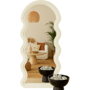 MISOU Wandspiegel - Organische Vorm - Wavy Spiegel - Badkamerspiegel -...