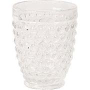 Clayre & Eef Waterglas  225 ml Glas Rond Rondjes Drinkbeker