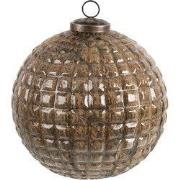 Clayre & Eef Kerstbal XL  Ø 20 cm Koperkleurig Bruin Glas Rond Kerstbo...