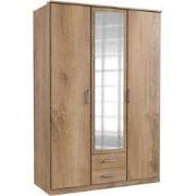 Kast 2 deuren 1 deur spiegel en 2 laden - L135 cm