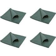 QUVIO Servet – Katoen – 40x40cm – Donkergroen – Set van 4