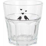 Clayre & Eef Waterglas 200 ml Transparant Glas Vogels Drinkbeker