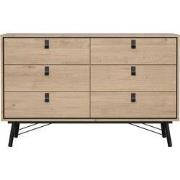Dubbele ladekast met 6 lades en metalen onderstel B150,3 cm  JOYCE