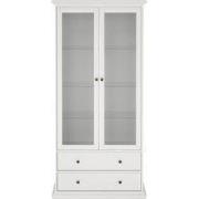 Vitrinekast met 2 glazen deuren en 2 lades B96,2 cm  SOFIA