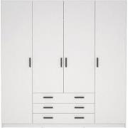 Kleerkast met 4 deuren en 3 lades B195,5 cm  PRINT