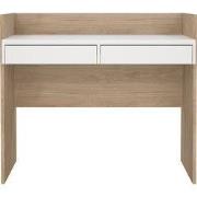 Bureau met 2 lades eikendecor en wit B102,1 cm  FUNCTION