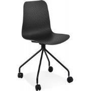 EVORA design bureaustoel 49x47x80 cm Zwart