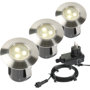 Ground spot 12 V Birch set (3 st)