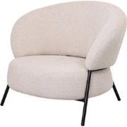Fauteuil Beige Stof - 85x85x70cm - Zithoogte 39cm - Jennie