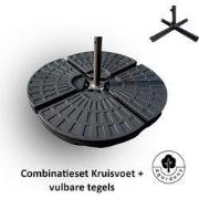 4gardenz® Combinatieset Verzwaringsset met Parasolvoet Kruis 70 KG